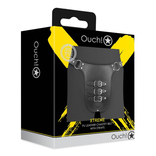 Ouch - Xtreme Chastity Belt w Straps - Black 照片
