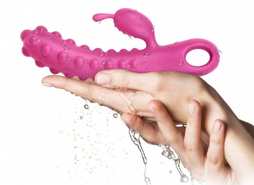 The SMON No. 1 is a special vibrator with a studded shaft an... Kokos - Smon Rabbit Vibrator - Pink photo-2
