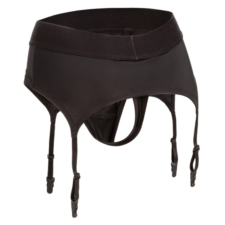 CEN - Boundless Thong w Garter - Black - L/XL photo