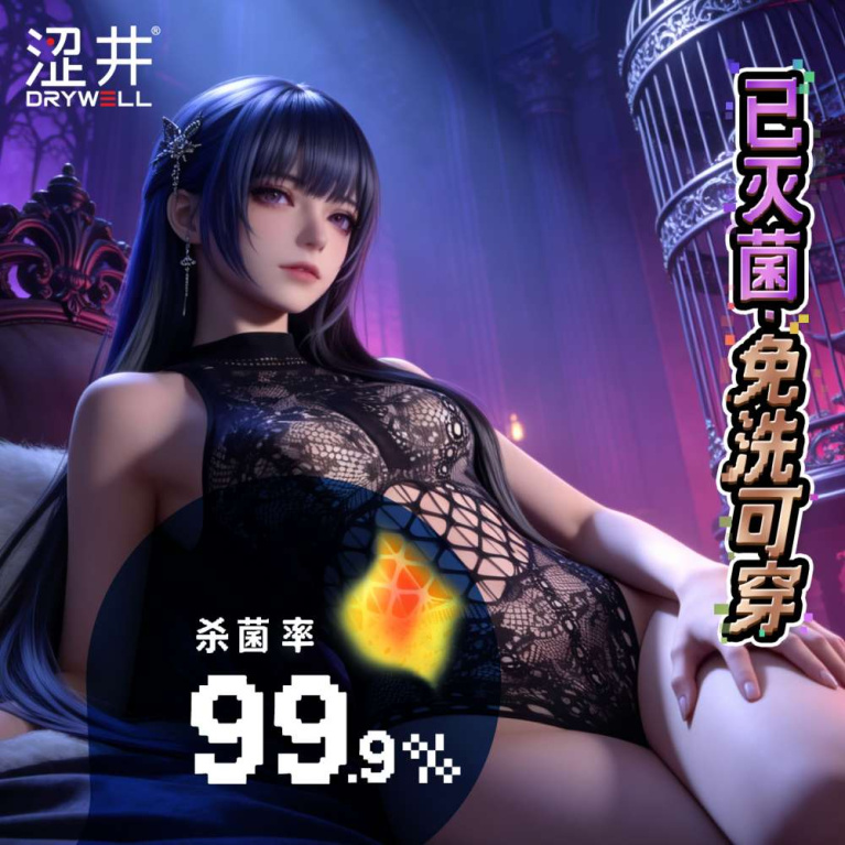 Drywell - C25 Anime Lace Teddy - Black photo