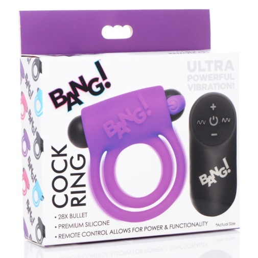 Bang! - 28X Vibro Cock Ring - Purple photo