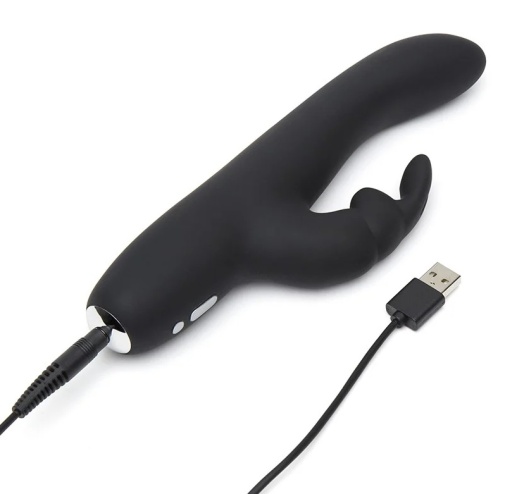 Fifty Shades of Grey - Greedy Girl Slimline Rabbit Vibrator - Black photo