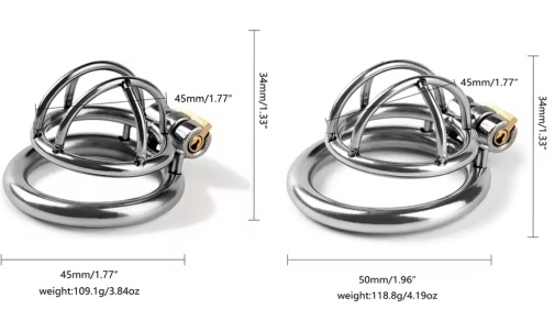 MT - Mini Chastity Cage 50mm - Silver 照片