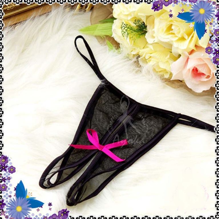 Costume Garden - GB-90 Vivid Ribbon Babydoll Negligee - Black photo