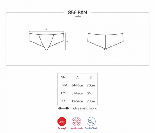 Obsessive - 856-PAN-1 內褲 - 黑色 - L/XL 照片