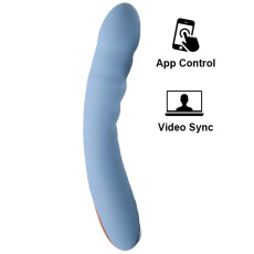 SVAKOM - Ava Neo APP 智能遙控 抽插式震動棒 - 粉藍色 照片