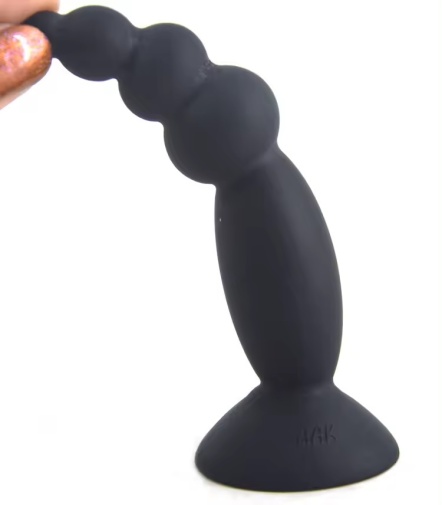 FAAK - Silicone Mini Anal Beads - Black photo