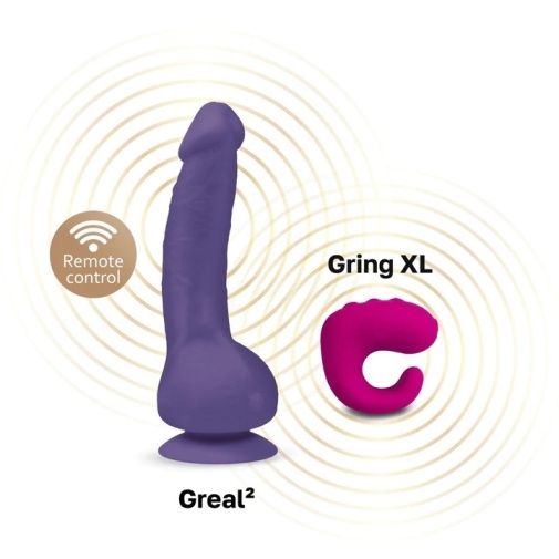 Gvibe - Greal 2 震動仿真陽具 - 紫色 照片