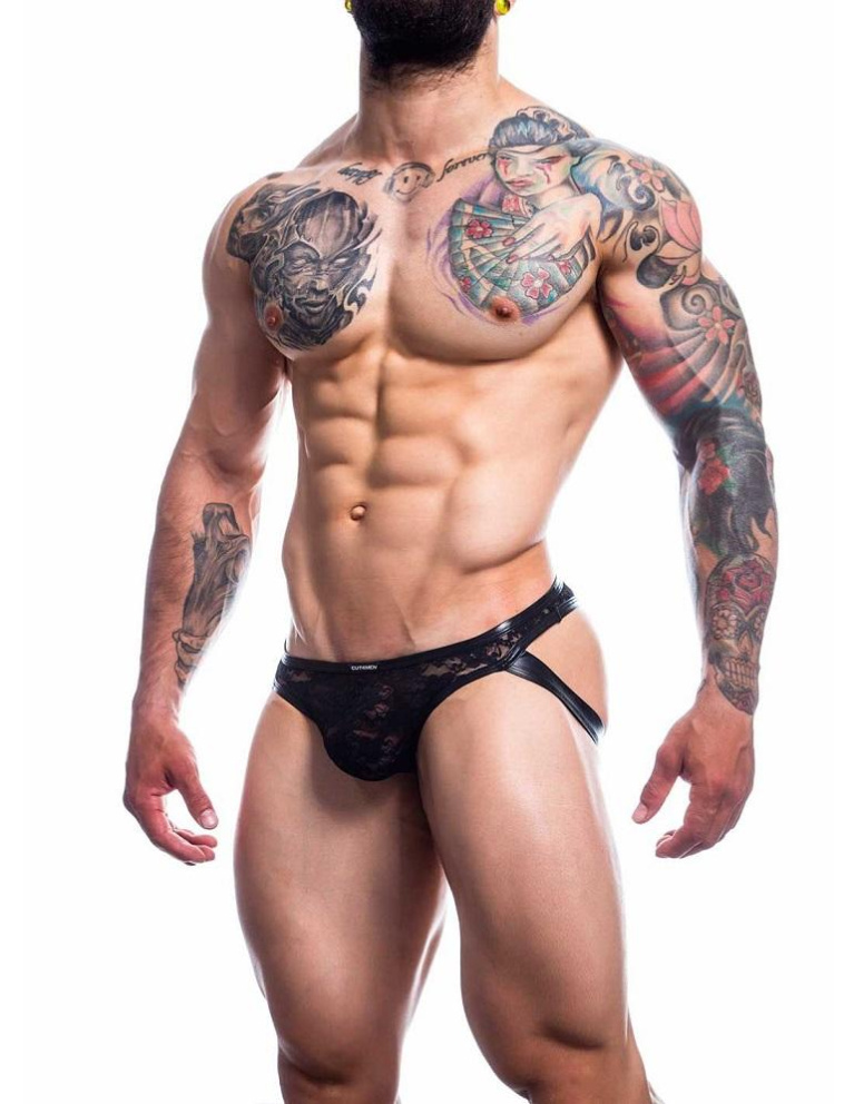Cut4men - Lace Hybrid Jockstrap - Black - L photo