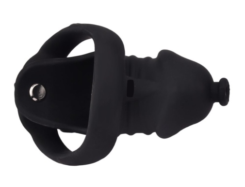 FAAK - Long Resin Chastity Cage - Black 照片