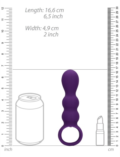 Loveline - Teardrop Anal Vibrator - Purple photo