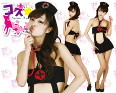Costume Love - Nurse Costume - Black photo