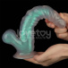 Lovetoy - 10'' Opal 珍珠色假阳具 - 绿色 照片-8