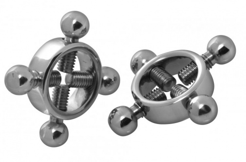 Master Series - Rings of Fire Nipple Press Set - Silver photo