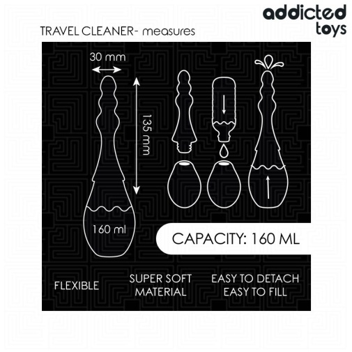 Addicted Toys - #4 旅行装灌肠器 - 黑色 照片