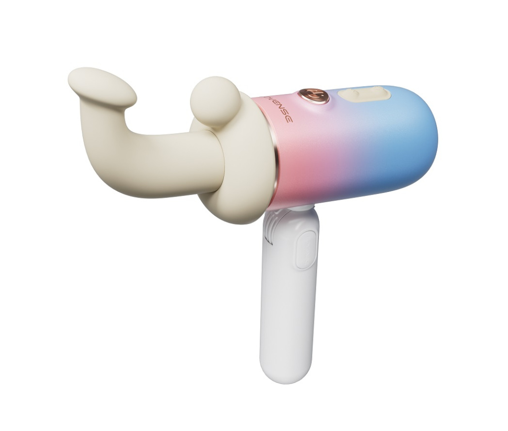 Designed to deliver targeted internal and external stimu... Lovense - Spinel APP Thrusting & Heating Dildo - Blue & Pink photo-4
