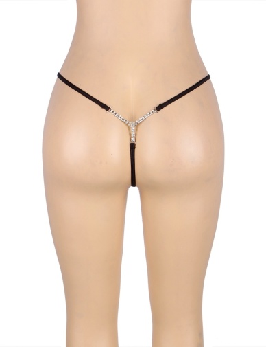 Ohyeah - Diamond Back G-String - Black - XL photo