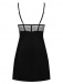 Obsessive - Sharlotte Chemise & Thong - Black - L/XL photo-8