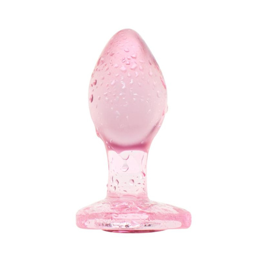 Add a touch of elegance to your anal adventures with this gl... Easytoys - Heart Glass Plug - Pink photo
