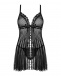 Obsessive - Marrbel Babydoll & Thong - Black - L/XL photo-6