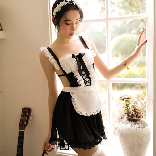 SB - Maid Backless Costume - Black photo