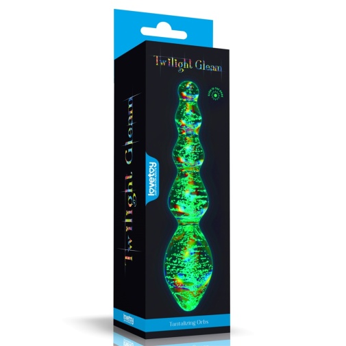 Lovetoy - Tantalizing Orbs Glow Glass Dildo - Clear photo