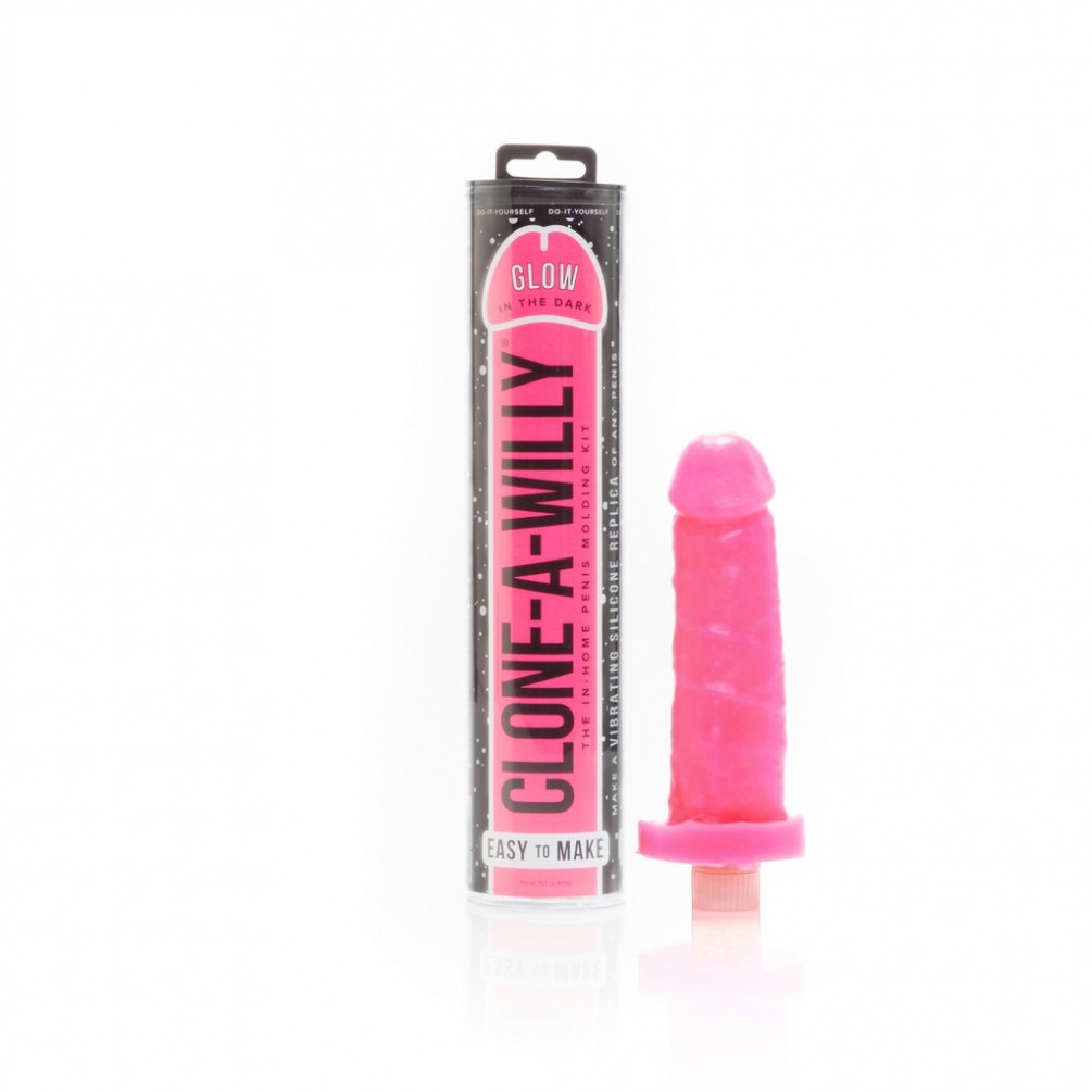 The Glow in the Dark Clone-A-Willy's quick-set molding p... Clone A Willy - Kit Glow-in-the-Dark Dildo - Hot Pink photo-2