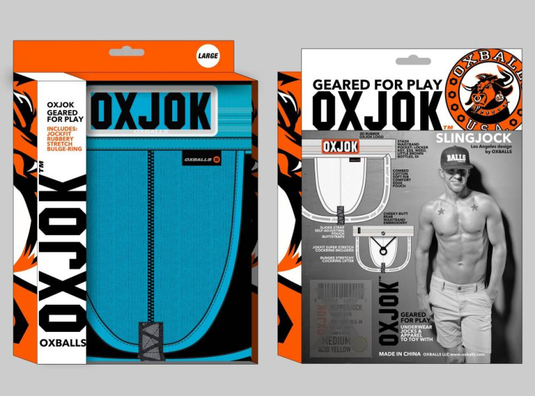 Oxjok - 內置陰莖環男仕護襠 - 藍綠色 - 中碼 照片