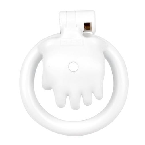 FAAK - Hand Shaped Resin Chastity Cage - White 照片