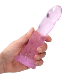 RealRock - 7" Wave Non-Realistic Dildo - Pink 照片