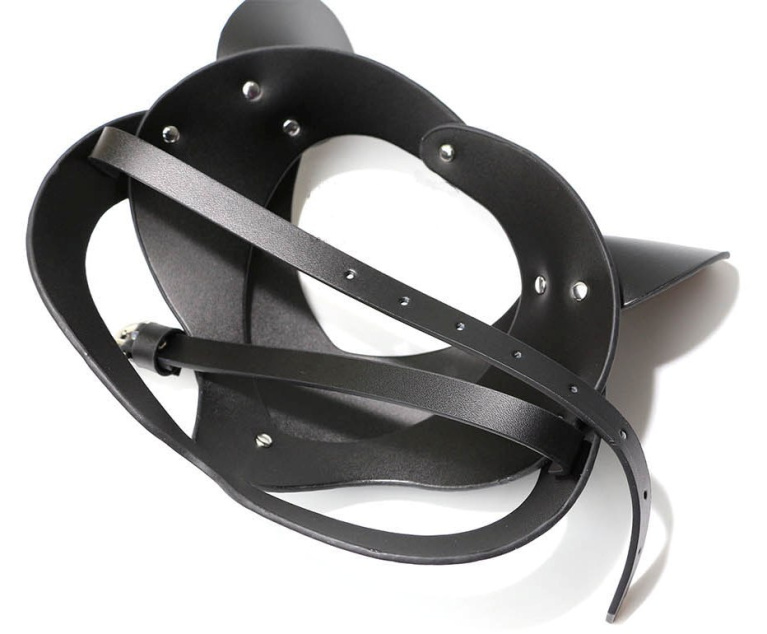 Toynary - SM32 Leather Cat Mask - Black photo