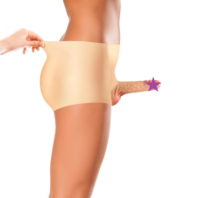 Real Manly - Hollow Realistic Dildo Suit - Flesh - L/XL photo