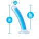 Neo Elite - Glow in the Dark Tao Dildo 17,8cm - Neon Blue photo-5