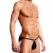 Blueline - Performance Microfiber Pouch Bikini with Metal Ring - Black - L/XL photo