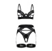 Oh La La Cheri - Jessica Peek-A-Boo 3pcs Set - Black - S/M photo-7