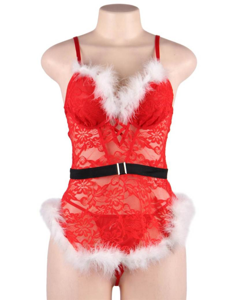 Ohyeah - Christmas Romper Costume - Red - M photo