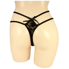 NPG - E062 Premium Lace Thong - Black photo