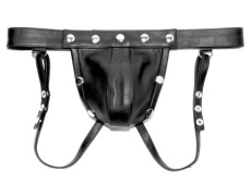 Prowler - Leather Harness Jock Strap - Black - L 照片
