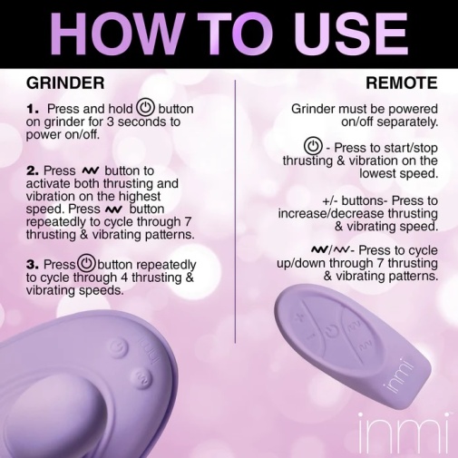 Inmi - Thrust 'N' Grind Vibrator - Purple 照片