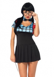 Leg Avenue - Naughty Nerd Costume 4 pcs - Blue - S/M photo