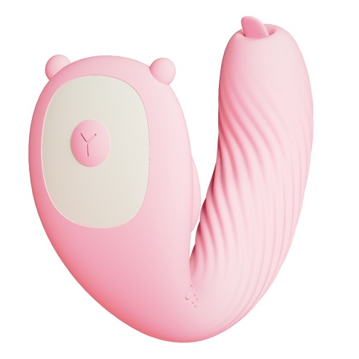 Secwell - Bear Dual Vibrator - Pink photo