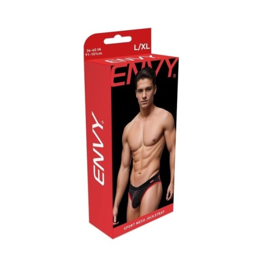 Envy - Sport Mesh Jock - Black/Red - M/L photo