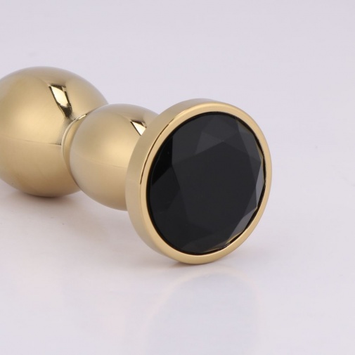 MT - Anal Plug 139x30mm - Golden/Black photo