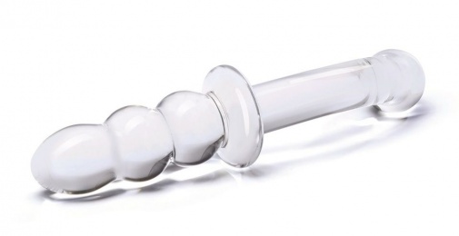 Glas - 8″ Ribbed G-Spot Glass Dildo photo
