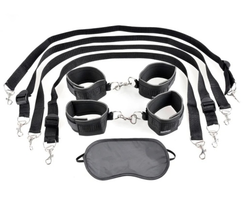 Fetish Fantasy - Cuff & Tether Set - Black photo