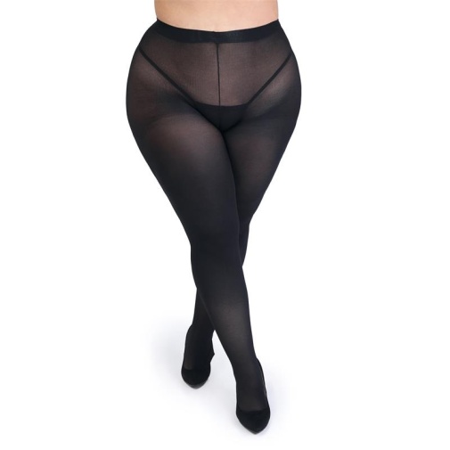 Fifty Shades of Grey - Captivate Spanking Crotchless Tights - Black - Plus Size photo