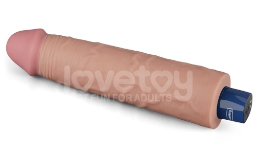 Lovetoy - 9.5" Real Softee Vibro Dildo - Flesh photo