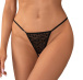 Obsessive - Bianca Crotchless Thong 2pcs - Black - S/M 照片-4