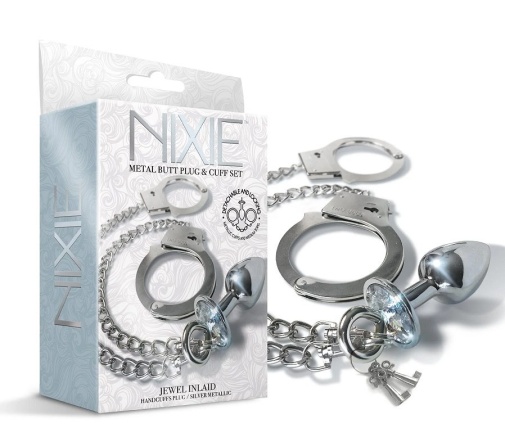 Nixie - Metal Plug w Cuffs - Silver photo