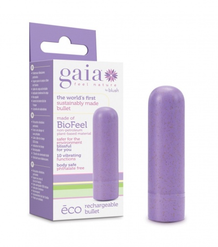 Gaia - Eco 充電式震動子彈 - 紫色 照片